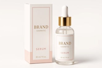 create cosmetic packaging and bottle mockups