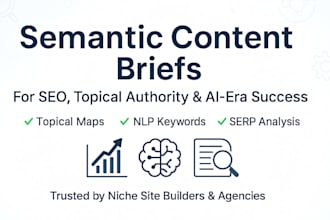 make semantic content brief for your website article by koray framework SEO
