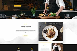 develop a custom website for restaurant, chefs and food catering businesses