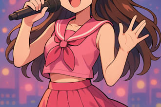 your kawaii female singer female rapper for anime jpop city pop and game songs