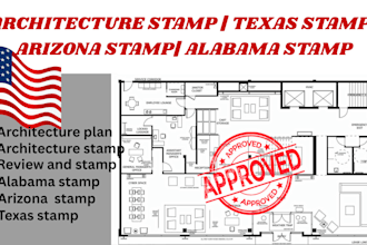 do architecture floor plan design california, texas, arizona pe stamp for permit