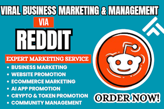 manage reddit post for ecommerce business webs saas crypto ai blog app marketing
