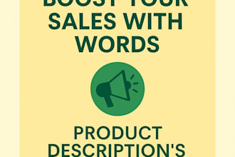write product descriptions for dropshipping, shopify or amazon SEO optimized