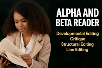 offer thoughtful beta or alpha reading for fantasy, sci fi, romance and fiction