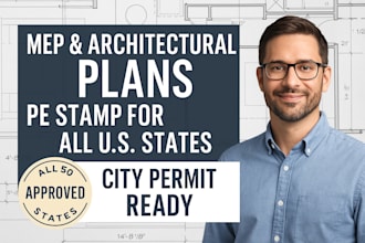 provide mep and architectural plans with pe stamp for all US states