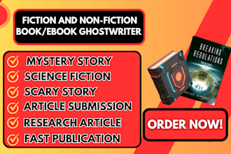 be your ghostwriter for a horror romance scary story or movie script
