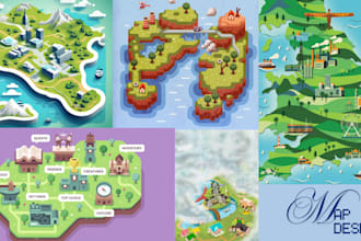 design event map rv park maps city map vector travel map dnd fantasy map