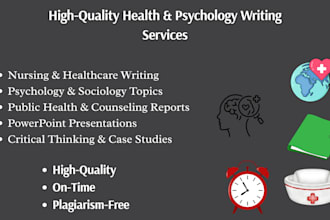 write nursing, healthcare, psychology, sociology, and medical content