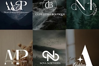 create signature photography logo for fashion design and brand kit