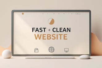 create a clean and modern one page website or landing page