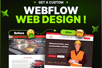rebuild a landing page in webflow