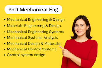 tutor mechanical engineering design control systems analysis materials structure