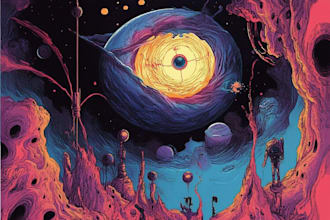 make a sci fi illustration for you