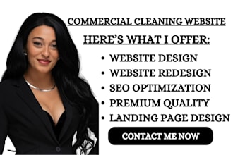 design commercial cleaning website, house cleaning website, janitorial website
