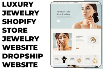 design luxury jewelry shopify store jewelry website jewelry dropshipping website
