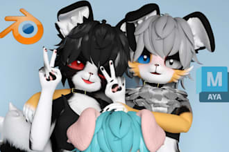do 3d furry avatar, vr avatar furry nsfw avatar fursona vrchat avatar vrc avatar