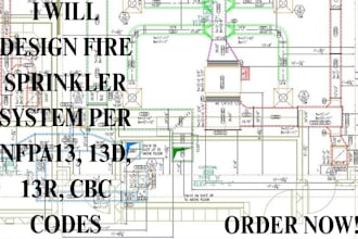 design fire sprinkler system per nfpa13 13d 13r cbc codes