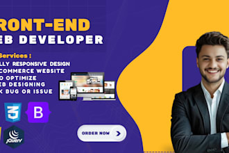 design modern website UI with HTML, CSS, bootstrap, js, jquery