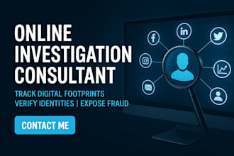 be your osint and online investigation consultant