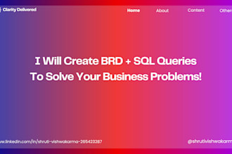 provide brd and custom sql queries