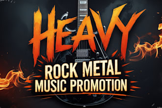 do organic heavy rock metal music promotion to 900 active playlist curator