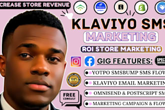 do shopify SMS marketing, flows or campaign in klaviyo, omnisend, yotpo smsbump