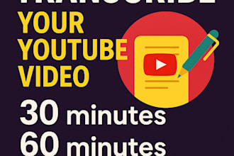 convert youtube videos to accurate and fast text transcripts