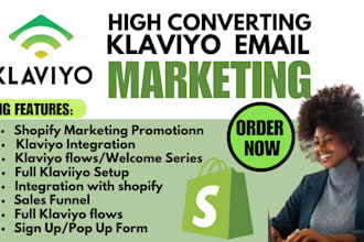 setup klaviyo email flows for shopify and ecommerce automation, email marketing