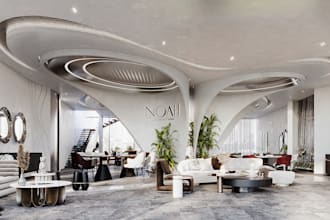 design and render showroom 3d retail store, office, beauty salon, 3d rendering