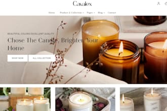 design candle shopify store spiritual healing candle store candle website