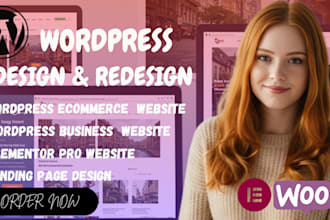 redesign wordpress website elementor wordpress business woocommerce website SEO