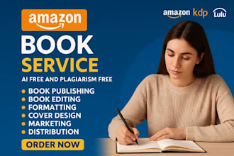 edit, format and publish your book on amazon, KDP, ingramspark or draft2digital