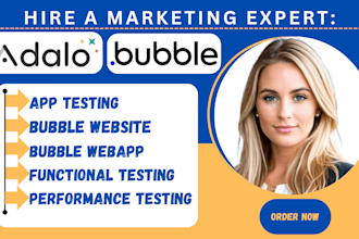 develop adalo bubble io developer adalo expert flutterflow app testing