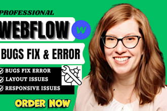 develop or fix webflow bugs fix, webflow ecommerce website and webflow redesign