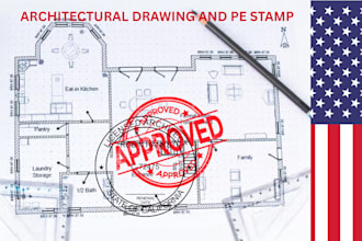 create architectural drawings, floor plans, blueprints pe stamp plans for USA
