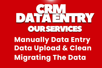 do CRM data entry, data cleaning, and updating