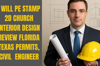 pe stamp 2d church interior design review florida texas permits, civil  engineer