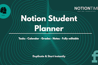 create a custom notion student planner and dashboard