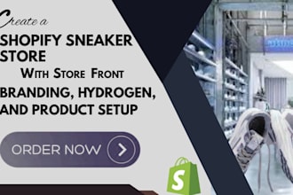 create a shopify sneaker store with storefront branding, hydrogen setup