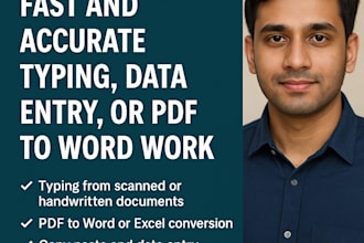 do professional data entry and file conversion work