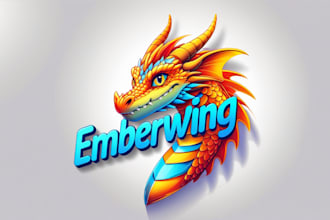 do dragon mascot logo with free source file
