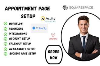 booking page on calendly acuity scheduling square site simply book me