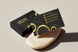 create a custom luxury business and visiting card design