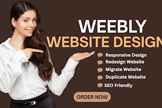 design and redesign weebly website or migrate weebly or wix website