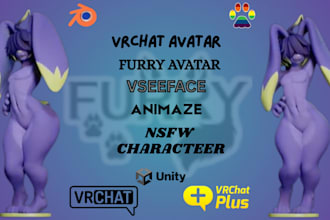edit and create vrchat for vrc furry avatar nsfw model vtube character animaze