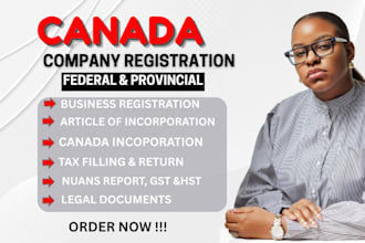 incorporate your canadian company and handle registration and legal docs