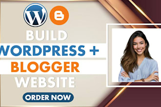 build professional and eye catching wordpress and blogger sites