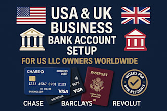 create USA and UK business physical bank for all US llc owners