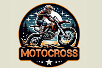 design high quality bike t shirt logo with unlimited revision
