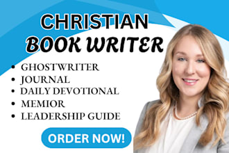 christian book ghostwriter memoir leadership ebook daily devotional journal